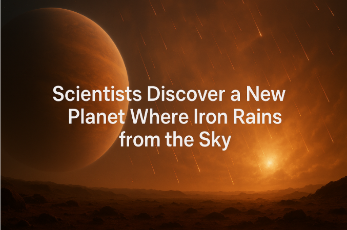 اكتشاف علماء الفلك لكوكب جديد حيث يسقط الحديد من السماء